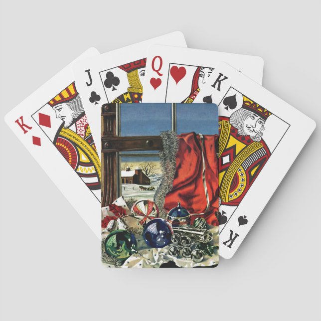 Weihnachtsverzierungen Spielkarten (Rückseite)