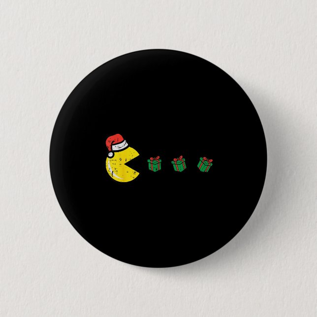 Weihnachtsvideospiel Weihnachtsspiele Männer Jungs Button (Vorderseite)