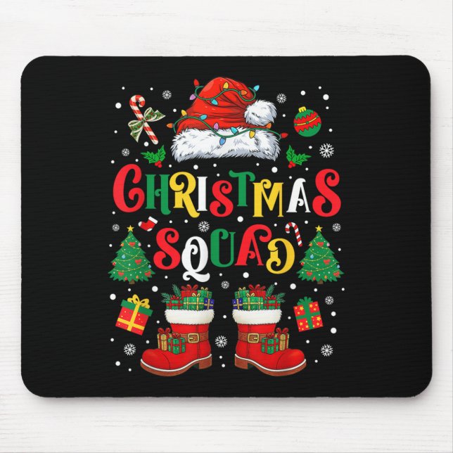 Weihnachtsviertel Xmas Pj Christmas Pajamas Famili Mousepad (Vorne)