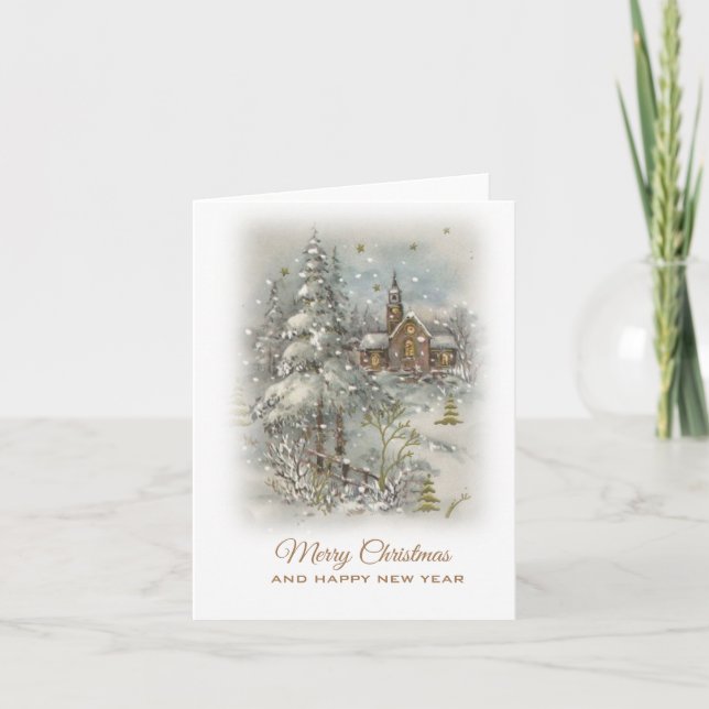 WeihnachtsVintag Karte (Vorderseite)