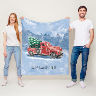 WeihnachtsVintage LKW-Szene Fleecedecke