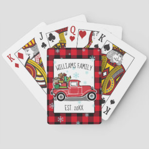 WeihnachtsVintager LKW mit Spielkarten