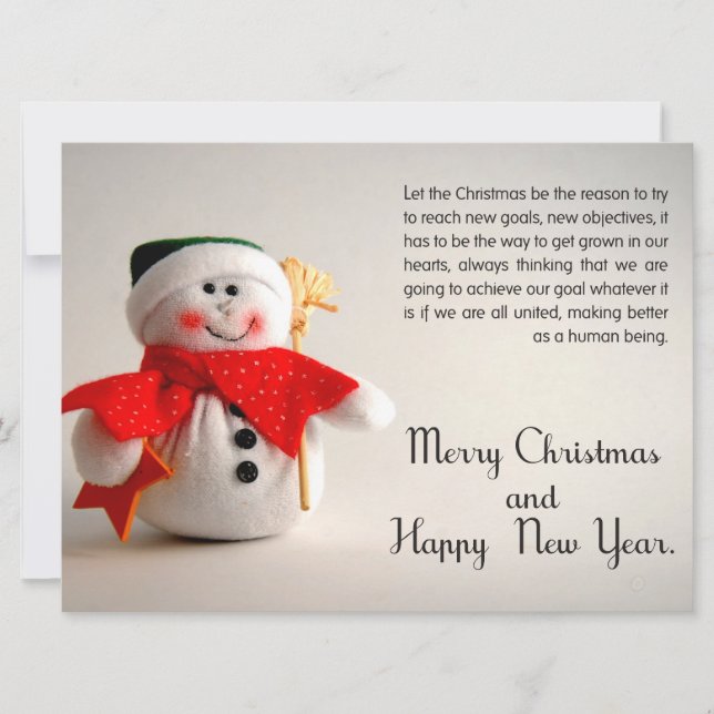 WeihnachtsVisitenkarte Feiertagskarte (Vorderseite)