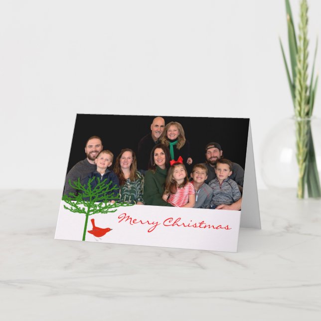 Weihnachtsvogel - - Maßgeschneiderte Feiertagskarte (Vorderseite)