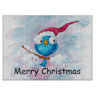 Weihnachtsvogel Schneidebrett