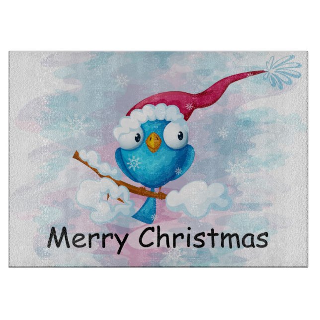 Weihnachtsvogel Schneidebrett (Vorderseite)