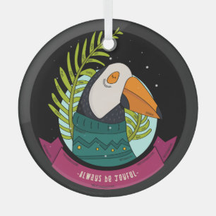 Weihnachtsvögel sind immer froh ornament aus glas