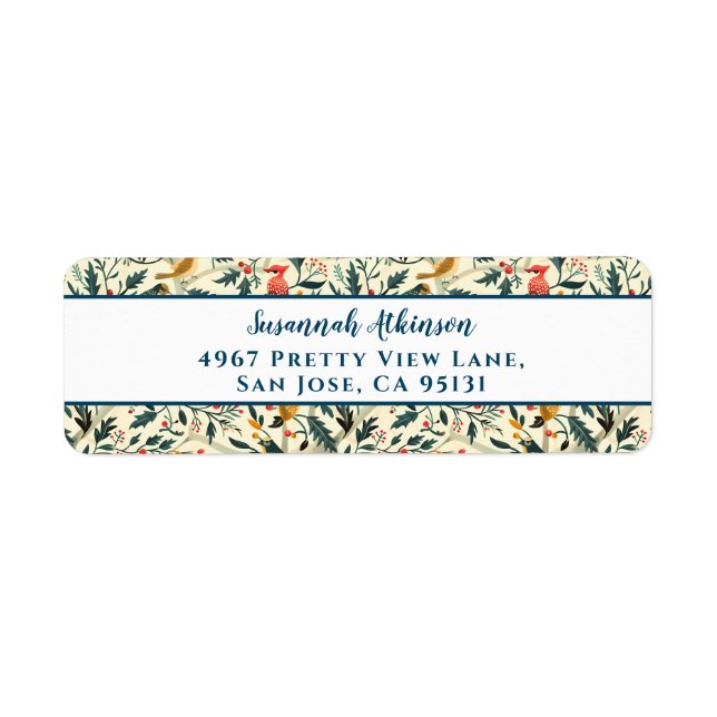 Weihnachtsvögel und Blätter (Vorne)