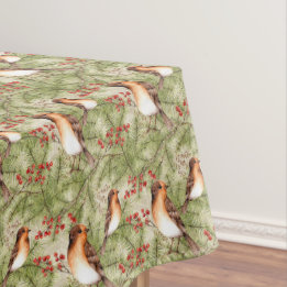 Weihnachtsvögel und Pinienbräute Tablecloth Tischdecke