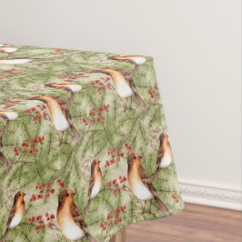 Weihnachtsvögel und Pinienbräute Tablecloth Tischdecke