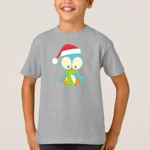 Weihnachtsvogel, Vogel mit Hut, Vogel mit Scarf T-Shirt