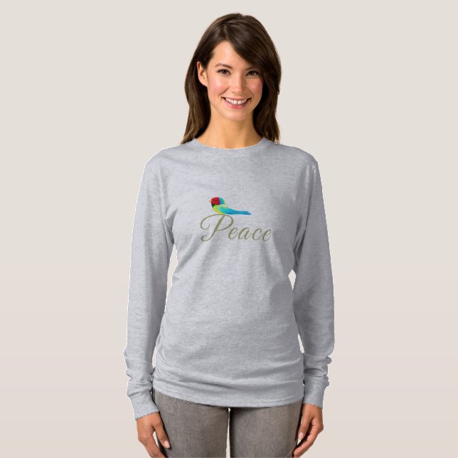 Weihnachtsvögelchen  Friedensbote T-Shirt (Vorne ganz)