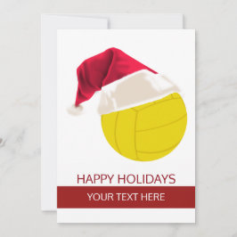 Weihnachtsvolleyball Ball Weihnachtsmannmütze Gruß Feiertagskarte