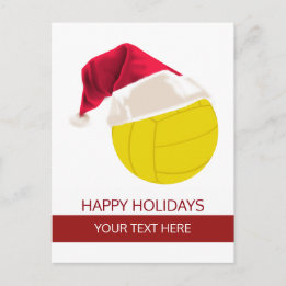 Weihnachtsvolleyball Ball Weihnachtsmannmütze Post Feiertagspostkarte
