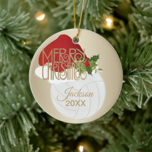 Weihnachtsvolleyball Keramik Ornament