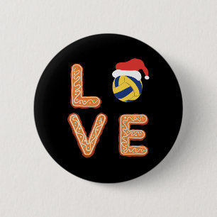 Weihnachtsvolleyball Liebe Weihnachtsmann Weihnach Button