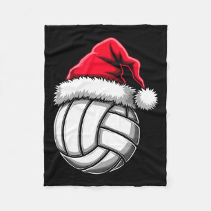 Weihnachtsvolleyball-Weihnachtsmannmütze 2 Fleecedecke