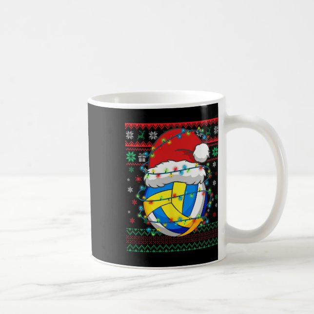 Weihnachtsvolleyball Xmas Weihnachtsmannschaft Kaffeetasse (Rechts)