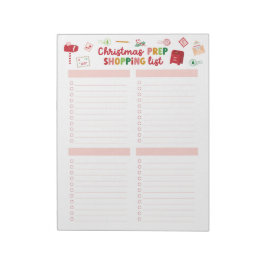 Weihnachtsvorbereitung Einkaufsliste Notepad Notizblock