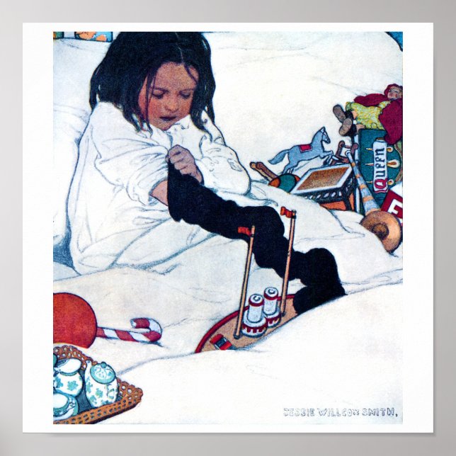 Weihnachtsvorbereitung, Jessie Willcox Smith Poster (Vorne)