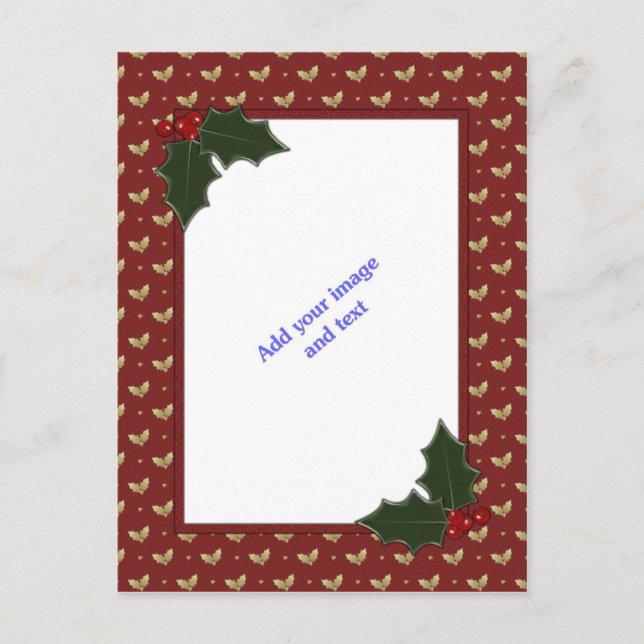 Weihnachtsvorlage Feiertagspostkarte (Vorderseite)