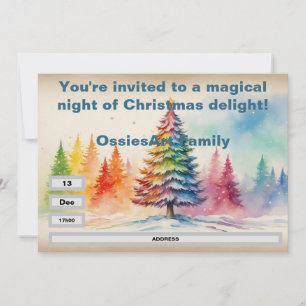 Weihnachtsvorlage für die Party Einladung
