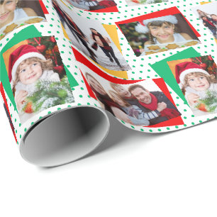 Weihnachtsvorlage für lustige Fotos Geschenkpapier