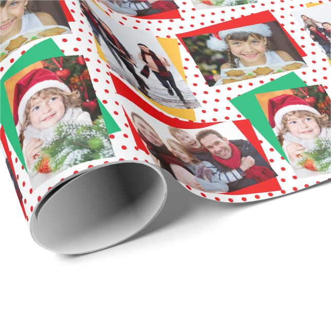 Weihnachtsvorlage für lustige Fotos Geschenkpapier (Rolleneckpunkt)