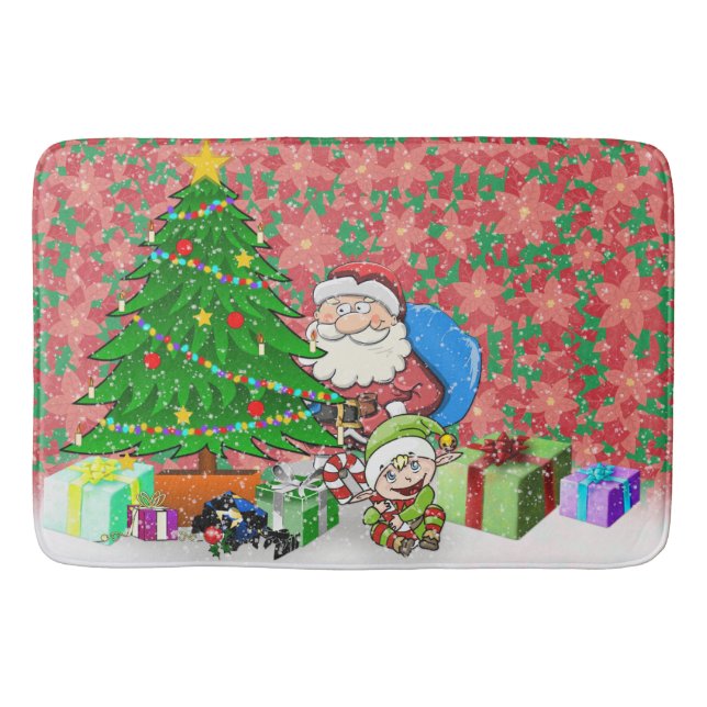 Weihnachtsvormittag Badematte (Vorderseite)