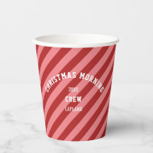 Weihnachtsvormittag Crew Rosa Candy Cane Strip