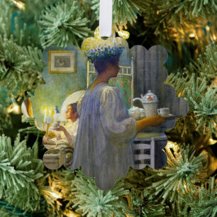 Weihnachtsvormittag, Das Fest von Saint Lucy Ornament Karte