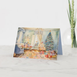 Weihnachtsvormittag Gedeckte Grußkarte Karte