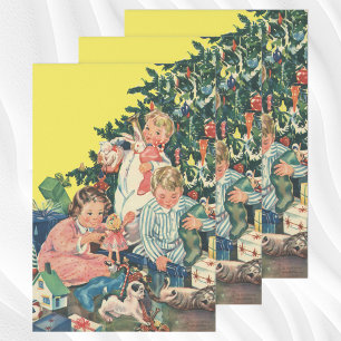 Weihnachtsvormittag, Kinder-Eröffnungsgeschenke Geschenkpapier Set