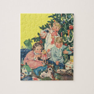 Weihnachtsvormittag, Kinder-Eröffnungsgeschenke Puzzle