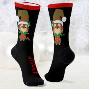Weihnachtsvormittag Name Funny Dogs hinzufügen Socken
