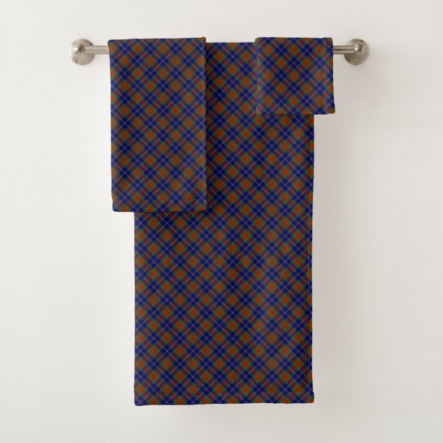 Weihnachtsvormittag Scottish Tartan Pattern Badhandtuch Set (Insitu)