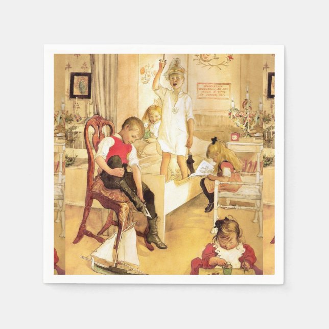 Weihnachtsvormittag Serviette (Vorderseite)