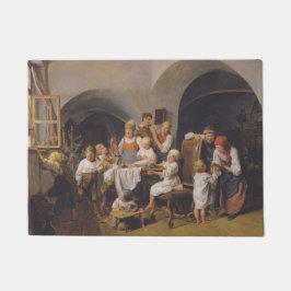 Weihnachtsvormittag (von Ferdinand Georg Waldmülle Fußmatte