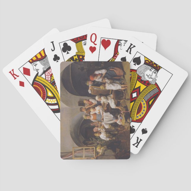 Weihnachtsvormittag (von Ferdinand Georg Waldmülle Spielkarten (Rückseite)