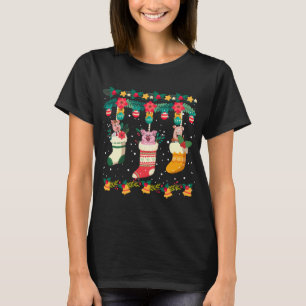 Weihnachtsvorräte Pig Weihnachtslicht Pajama Match T-Shirt