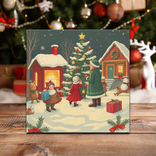 Weihnachtsvorstellung Feiertagskarte