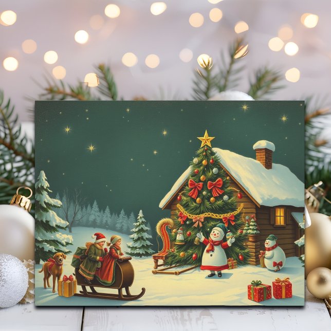 Weihnachtsvorstellung Feiertagspostkarte (Von Creator hochgeladen)