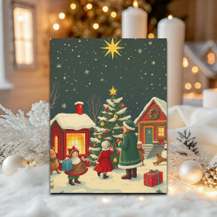 Weihnachtsvorstellung Feiertagspostkarte