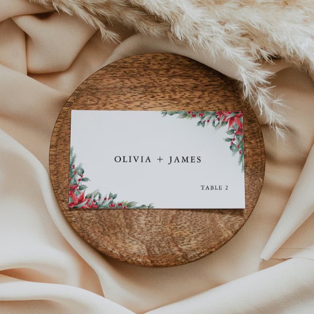 Weihnachtsvorstellung für Platzkarten Begleitkarte (Christmas Wedding Place Cards Template
)