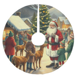 Weihnachtsvorstellung Polyester Weihnachtsbaumdecke