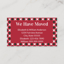 Weihnachtsvorstellung Rot Grün und Weiß Begleitkarte