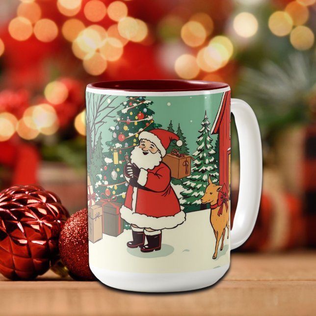 Weihnachtsvorstellung Zweifarbige Tasse (Von Creator hochgeladen)