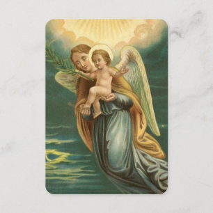 Weihnachtswächter Engel und Baby Jesus Einladung