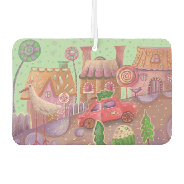 Weihnachtswagen Autolufterfrischer (Vorderseite)