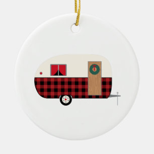 Weihnachtswagen Keramik Ornament